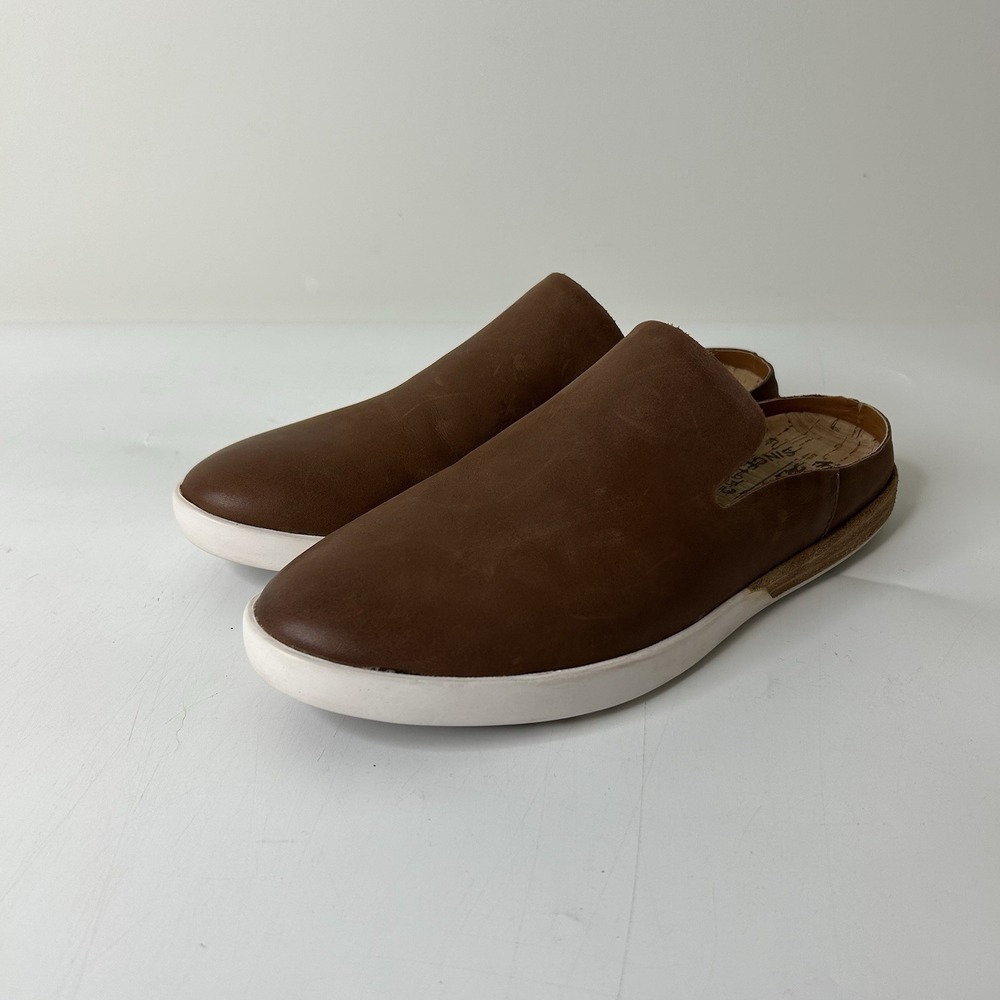 Kork-Ease Shoes Womens 6.5 M Phoebe Sporty Sneaker Mule Slip On Brown Leather